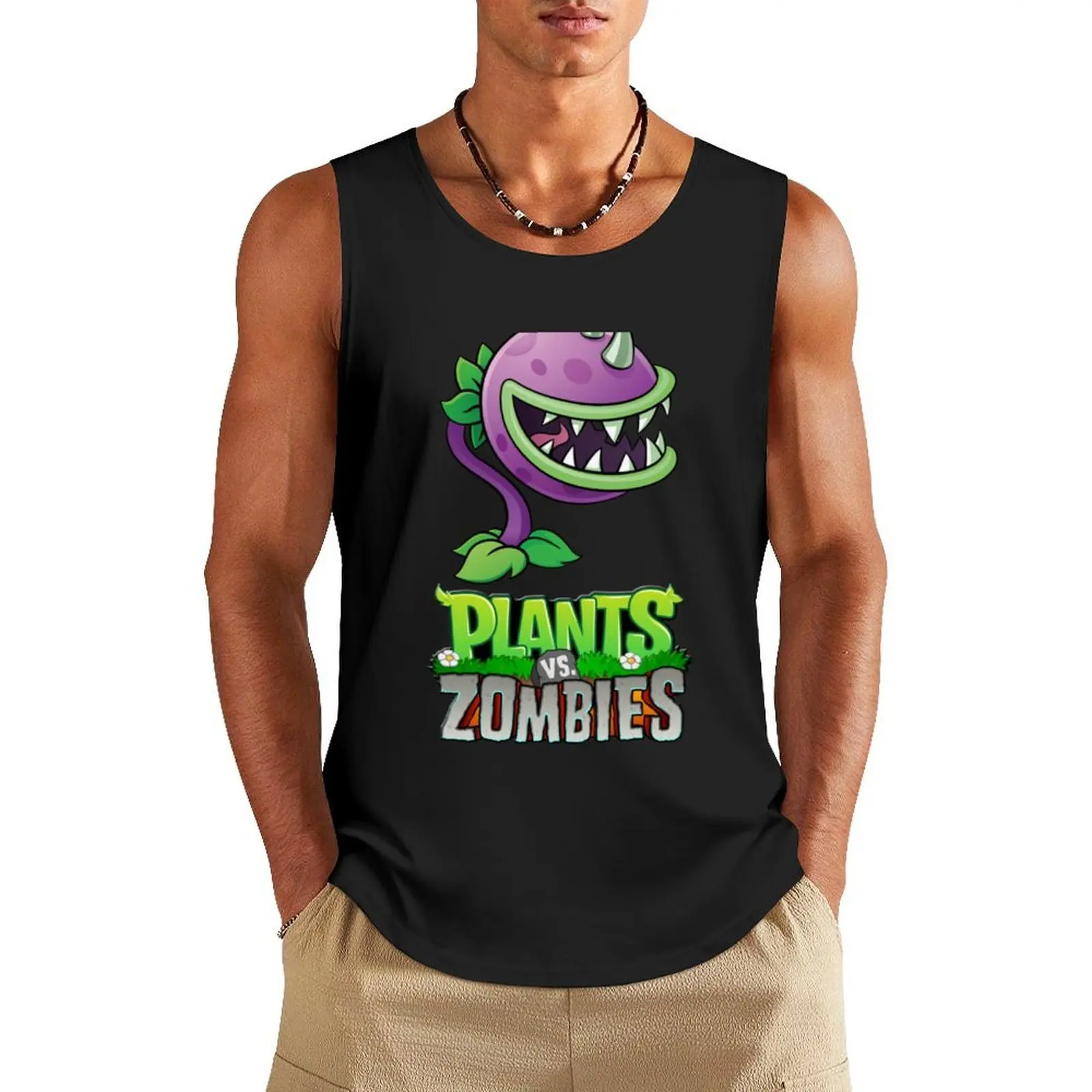 

Plants VS Zombies Perfect Gift Tank Top vest men bodybuilding Men's summer clothes 2025