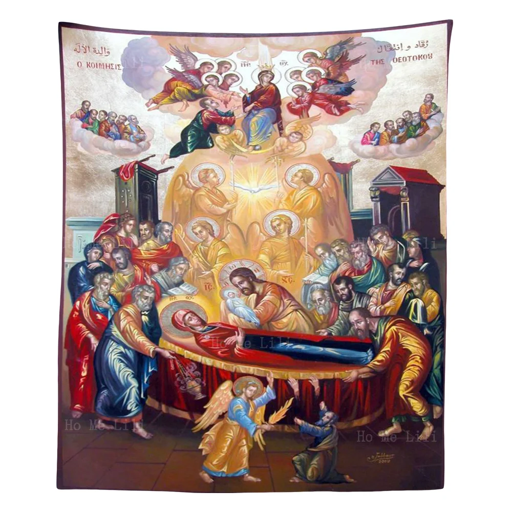 Adoration Of The Shepherds The Blessed Virgin Mary Assumption Rest Feast Tapestry By Ho Me Lili For Livingroom Decor