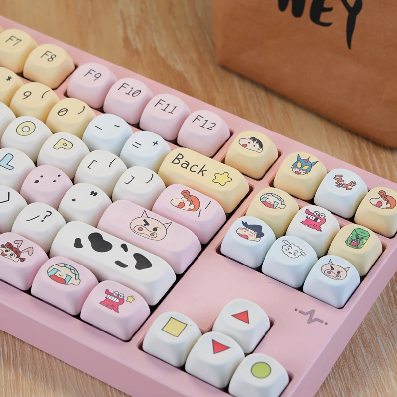 132 toetsen Leuke Keycaps MOA-profiel PBT Dye-sublimatie Aangepaste Key Caps Set voor MX Switch mechanisch toetsenbord