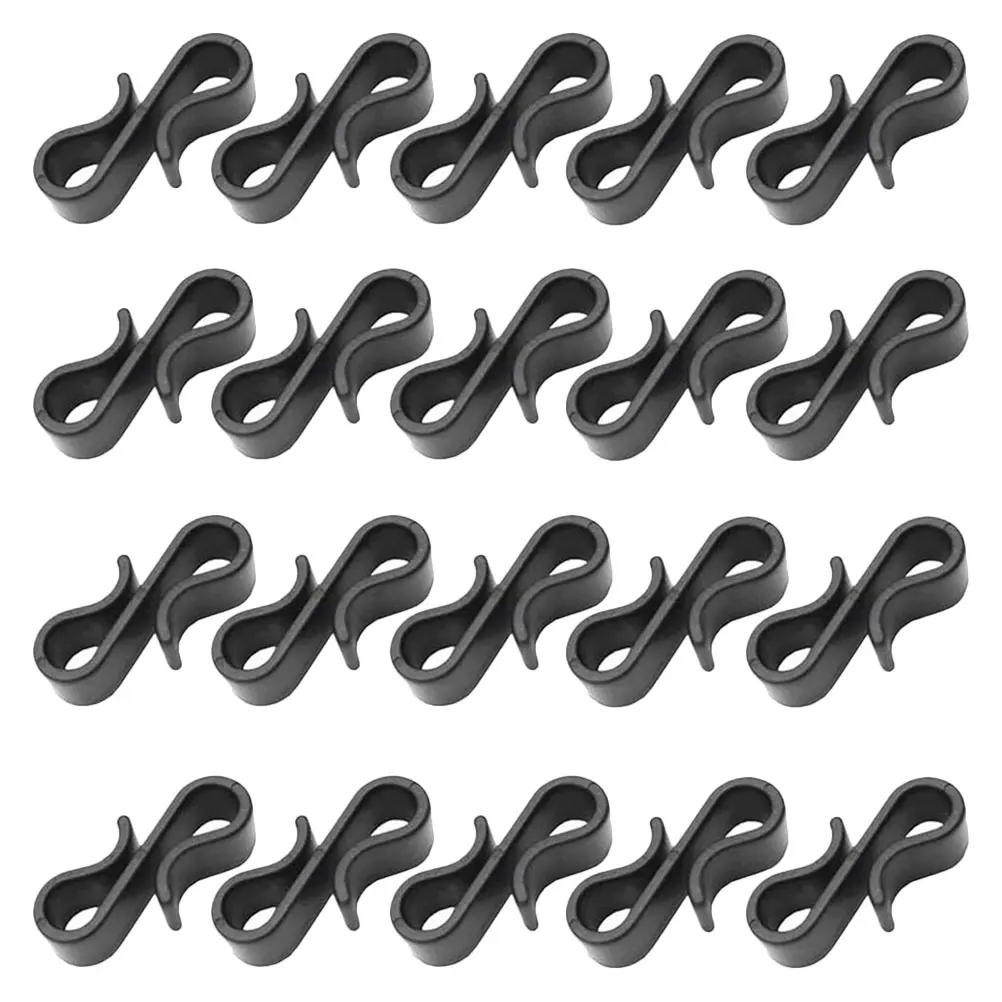 

50 Pcs Lamp Clip Hooks Outdoor Light Clips Gutter Christmas Lights Rope Plastic Pvc