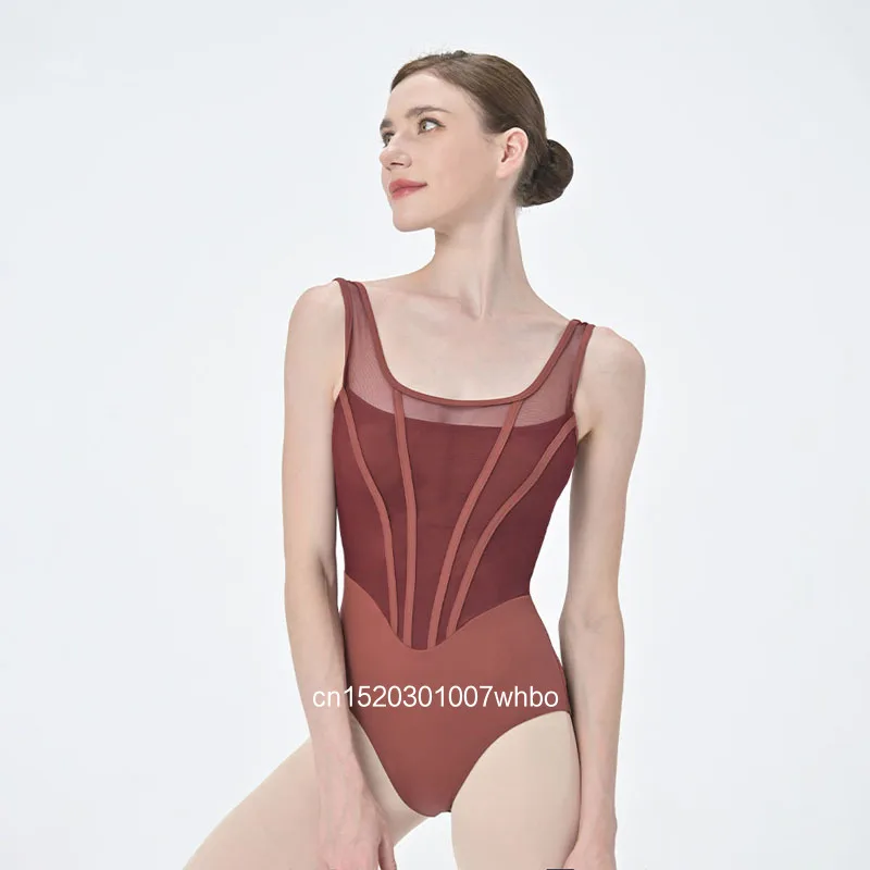 

Новое женское ретро-боди для балета 2026 года, комбинированное гимнастическое платье, элегантное танцевальное платье для взрослых, женское платье для йоги