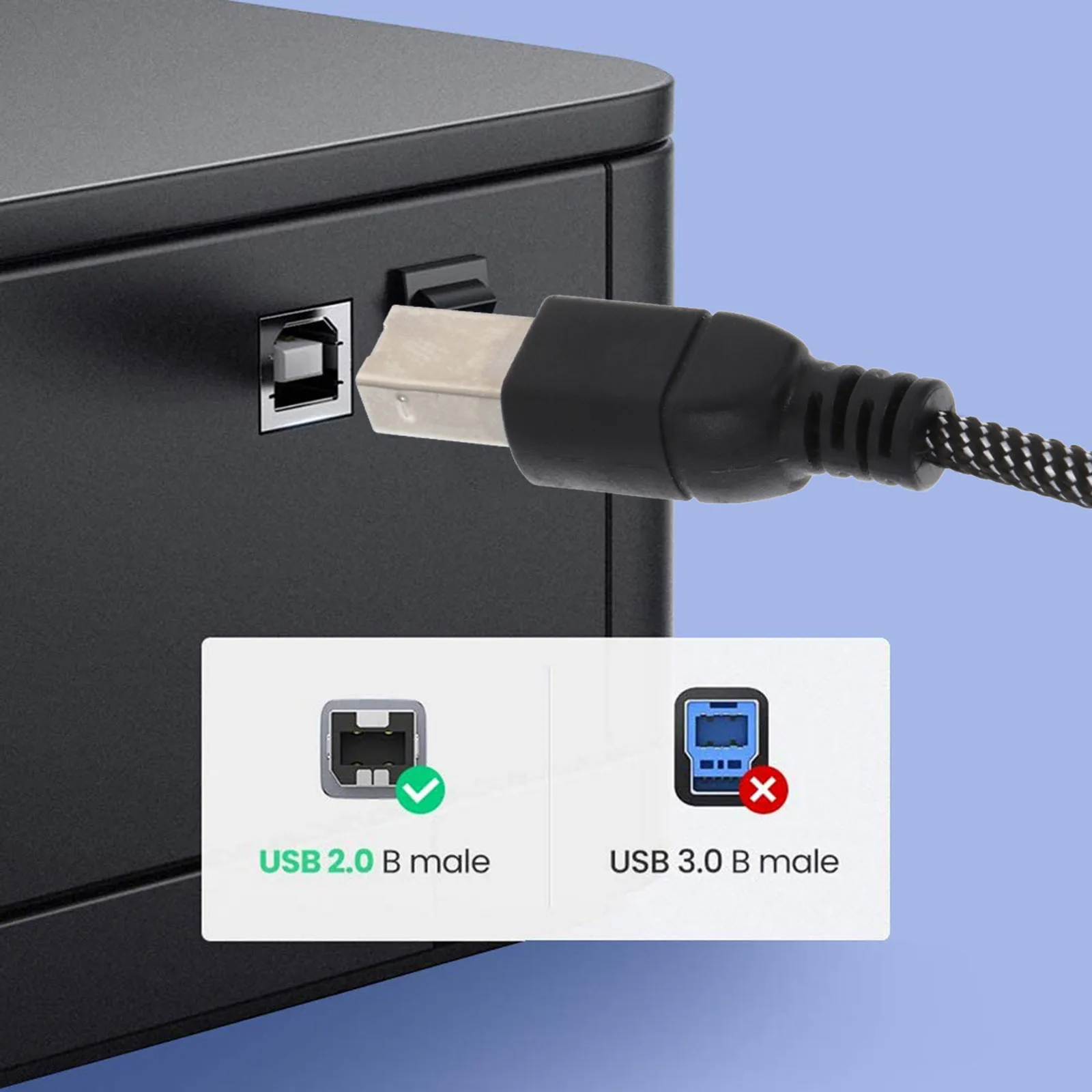 

Print Head Line USB Cable for Music Instrument Midi to Type-b Printer Audio Otg