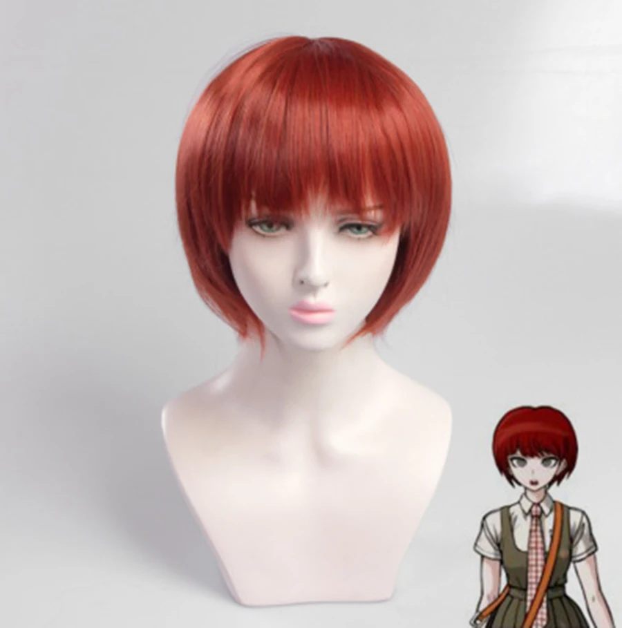 Anime Danganronpa Cosplay Mahiru Koizumi Cosplay Costume Dress Uniform Red Wig Women Girls Sailor Suit Dress Halloween Clothes