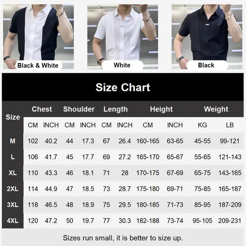 Men’s Summer Business Casual Patchwork Shirt Summer New Men\'s Light Luxury Short Sleeve Shirt Fashion Versatile Slim Fit T-shirt