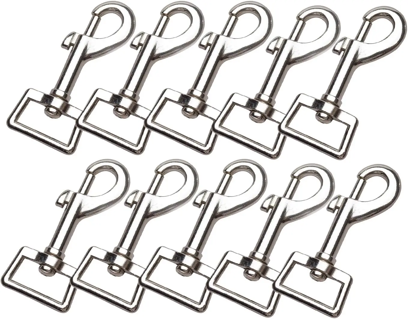 

10 Pack 3x1 Inch Heavy Duty Swivel Snap Hooks for Dog Leashes and DIY Crafts