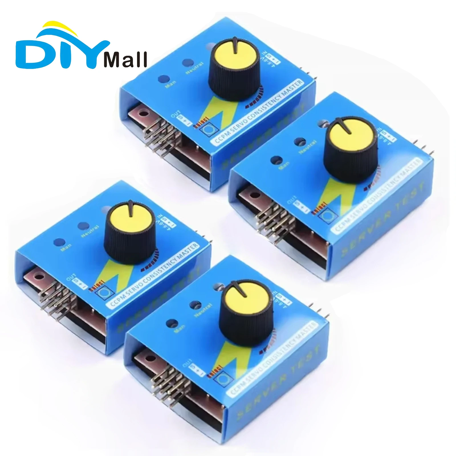DIYmall 3-in-1 CCPM Servo & ESC Tester with Manual/Neutral/Wiper Modes for RC Helicopter Motor System Testing