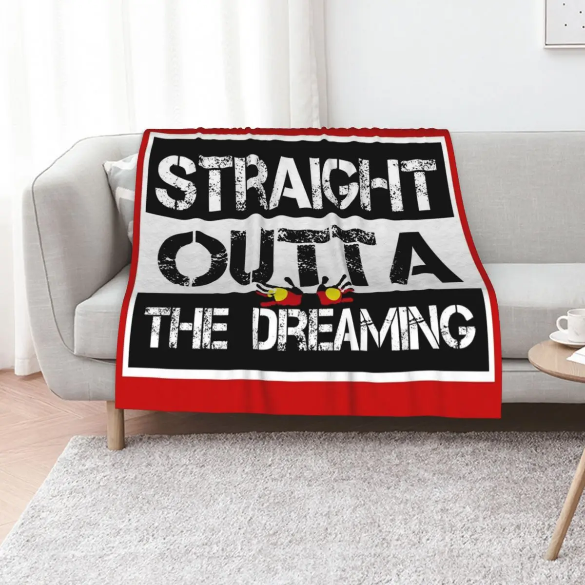 Straight Outta the Dreaming Throw Blanket Picnic Heavy Furrys Decorative Sofas Moving Travel Blankets