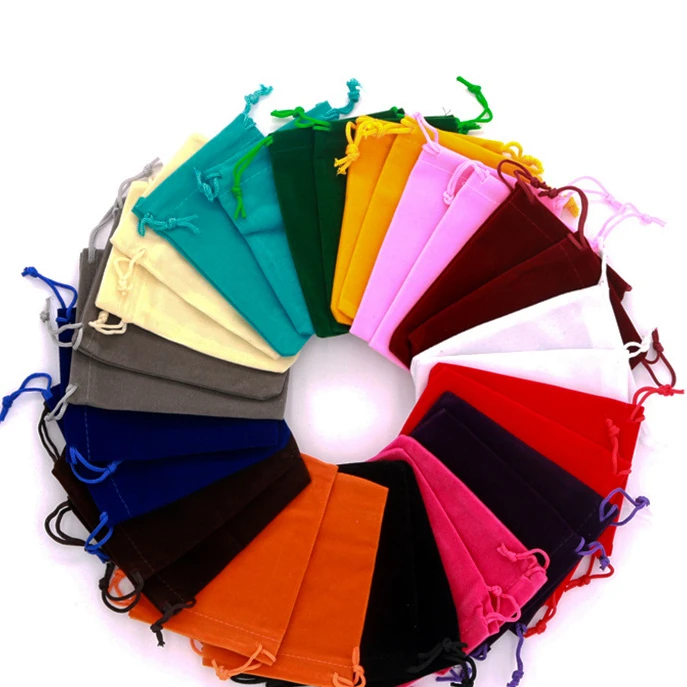 10 pçs saco de presente saco de veludo embalagem drawstring pouch para a festa de casamento de jóias pacotes de recipiente de grânulo suprimentos de armazenamento de jóias