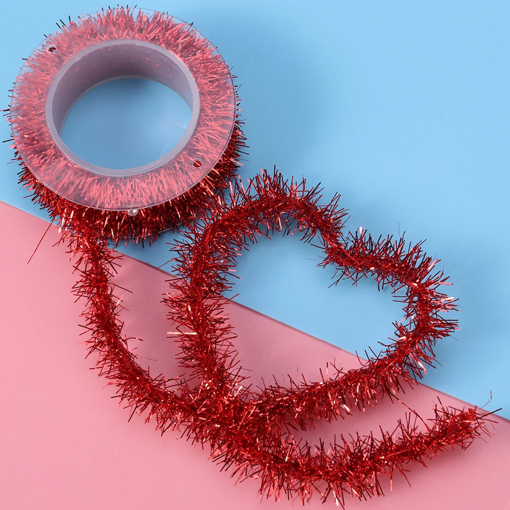 

Gold Metallic Tinsel Garland 4Pcs Thin Glitter Christmas Decoration for Holiday Party Outdoor Tree