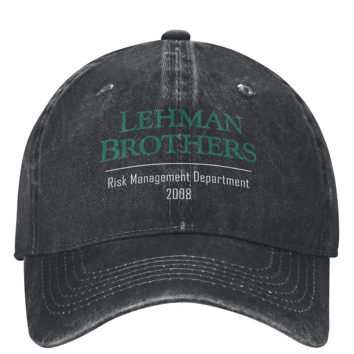 Lehman Brothers Risk Management Department 2008 Washed Baseball Cap Bank Logo Trucker Hat Unisex Men Sun-Proof Baseball Caps