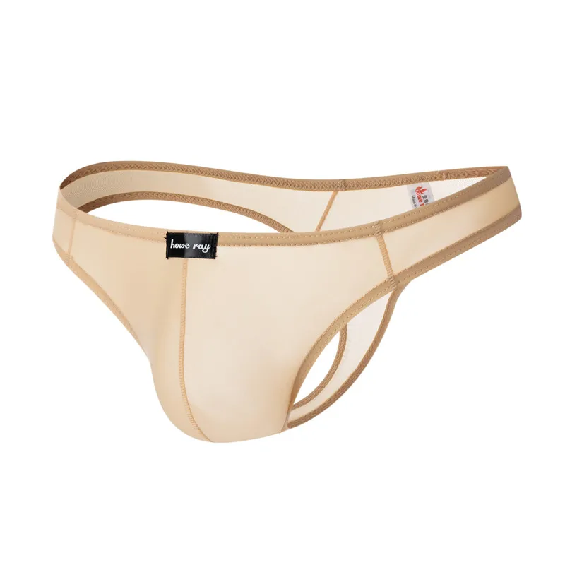 

Ultra-Thin Men Briefs Solid Breathable Summer Sexy Men Underwear Low Waist Mesh Seamless Male Bikini Underpants Homewear Briefs