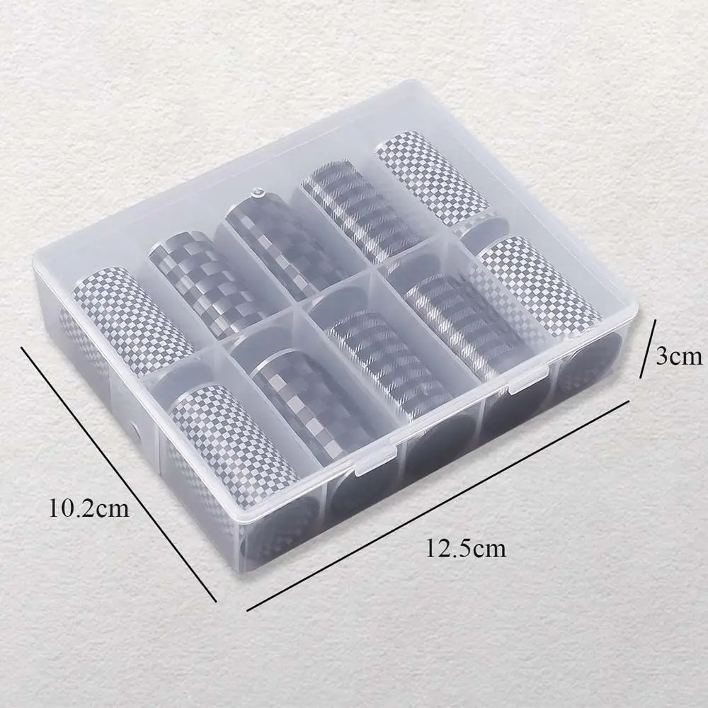 Black Lattice Maniküre Schwarz Weiß Lattice Schachbrett Nagelaufkleber Nail Art Dekorationen Nail Art Aufkleber Nagelfolien