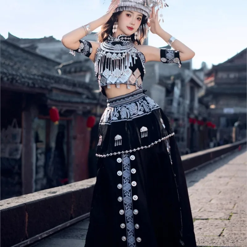 

New national dress female headwear collar wind costume travel shoot