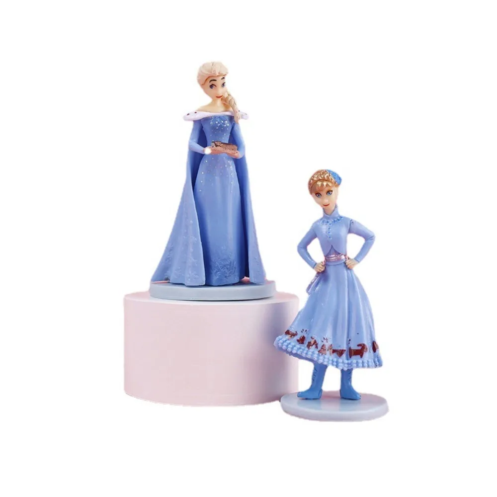 

Disney Cute Cartoon Anime Frozen Princess Elsa Anna A Set of Five Styles Decoration Character Garage Kit Models Dolls Ornament