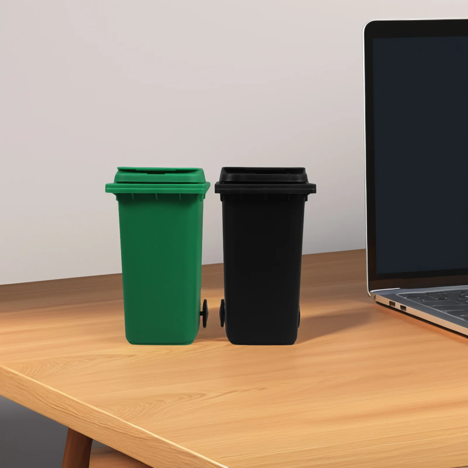 2 قطعة سلة المهملات الصغيرة حامل القلم الرصاص لطيف منظم سطح المكتب لمكتب المنزل المطبخ منضدية مزبلة سلة إعادة التدوير الصغيرة #1