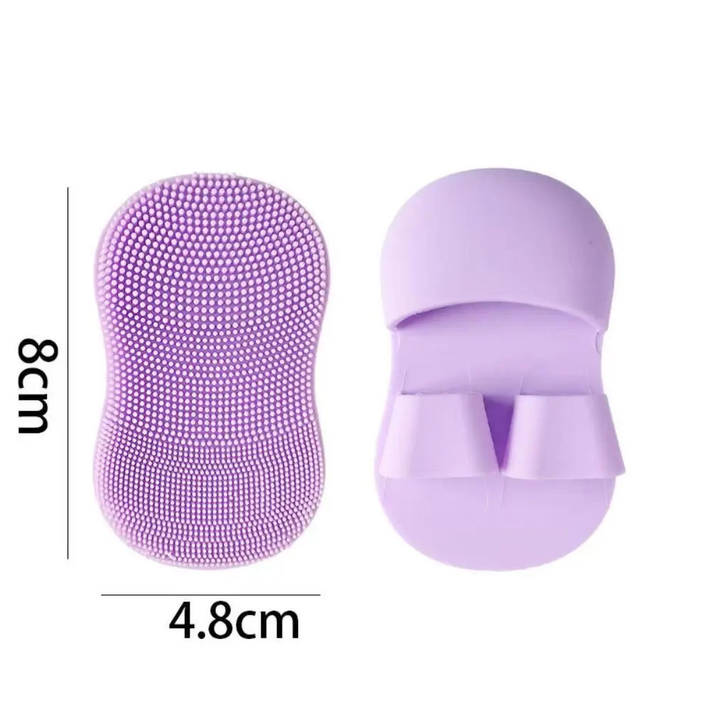Mini Facial Cleansing Brush Soft Deep Cleaning Face Scrubber Multi-functional Silicone Blackhead Acne Cleansing Pad