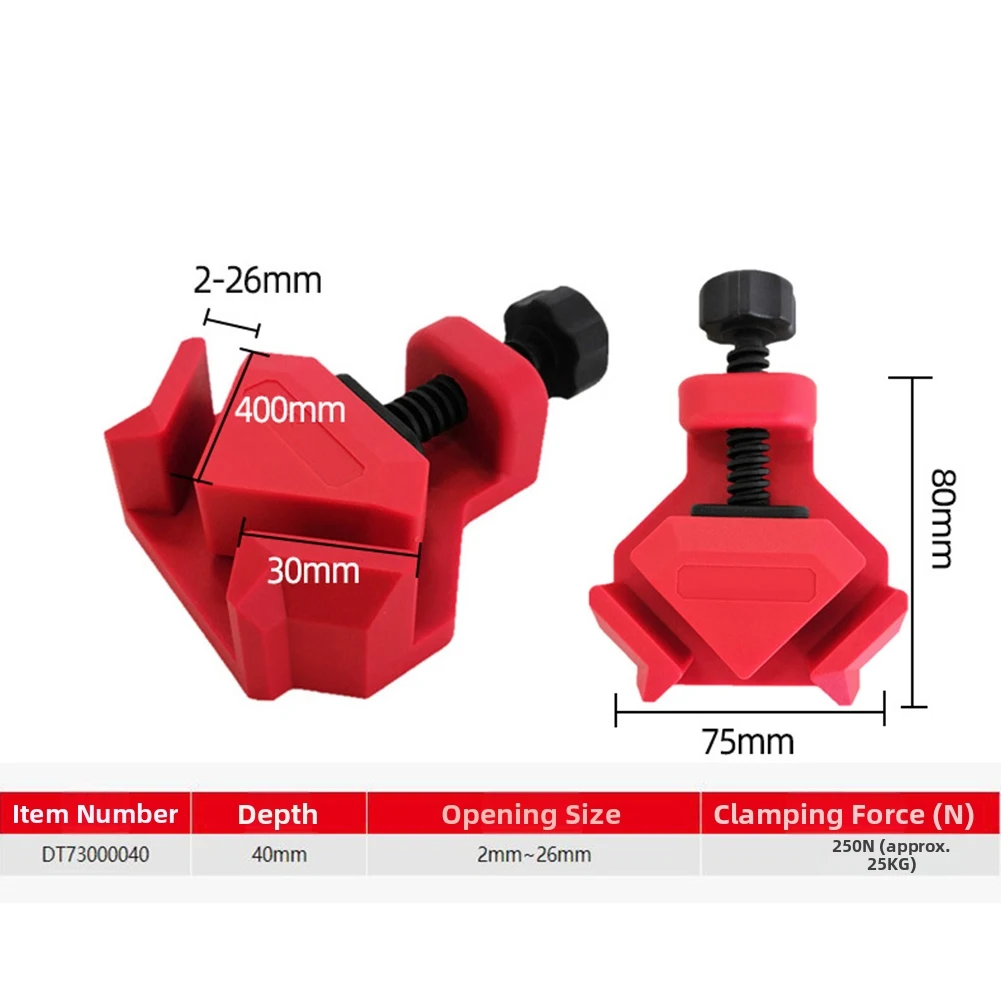Adjustable T Style For Woodworking Clamp with Dual 90 Degree Alignment and Sliding Mechanism for 26mm Max Clamping