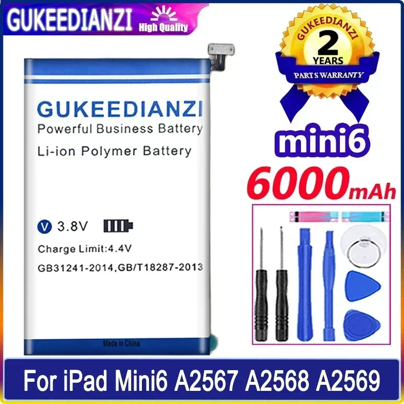 Batteries 5800mAh/8500mAh For ipad mini 1 2 3 4 5 6 A1432 A1445 A1454 A1455 A1489 A1490 A1491 A1538  A2133 A2124 A2567 Battery