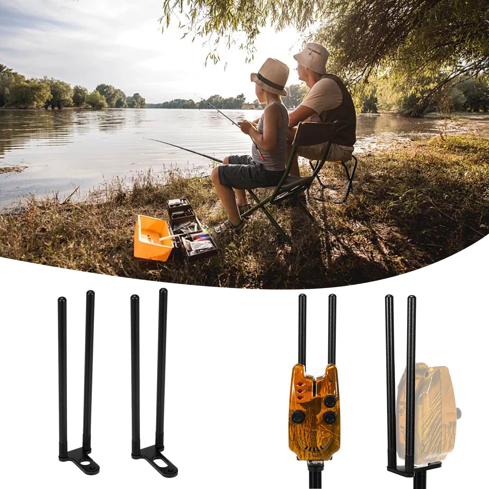 Universal Fishing Rod Fishing Accessories Aluminum Alloy Snag Bar European-style Alarm Bracket Protector Bracket Sea Lake Stand