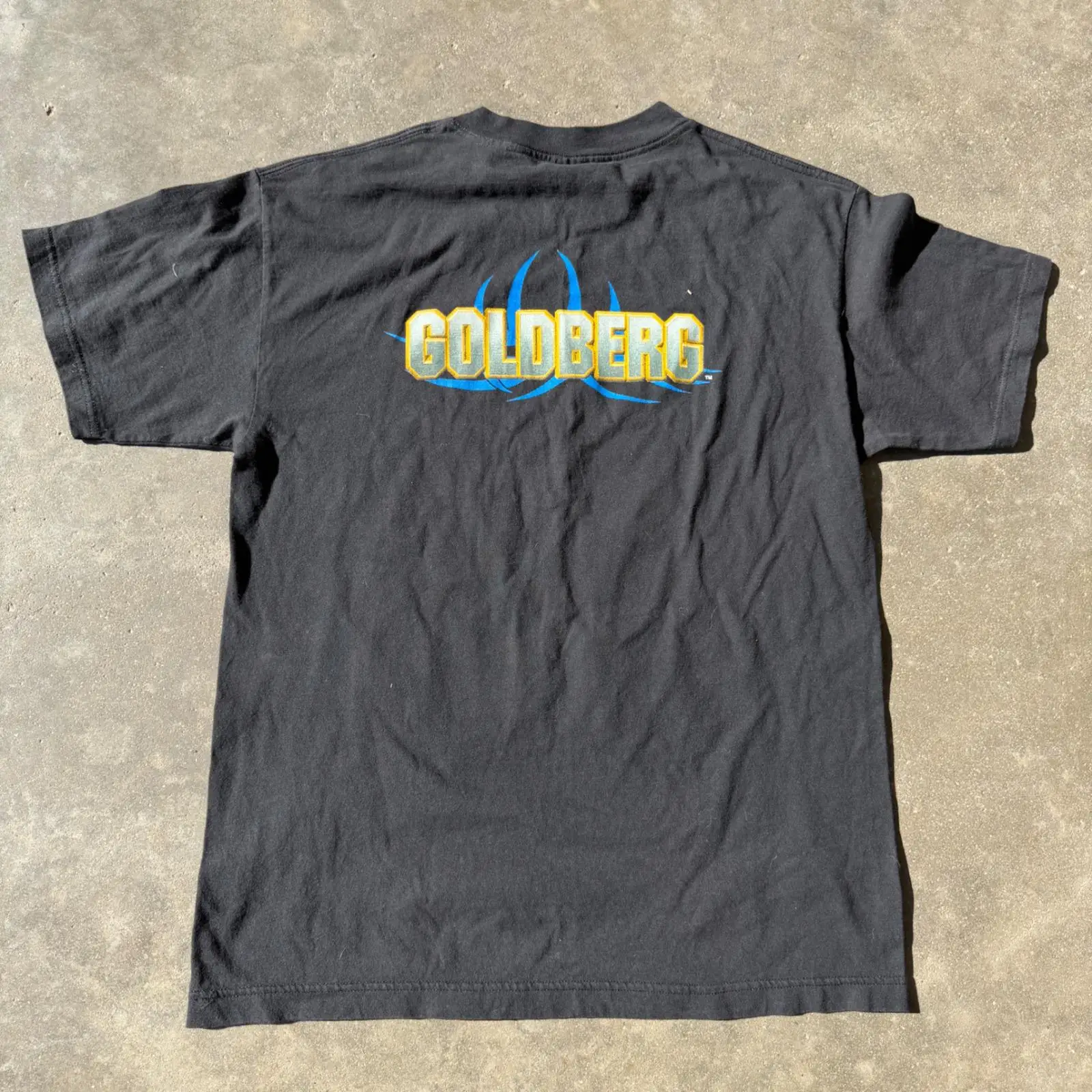 Vintage 1998 WCW Goldberg Wrestling T-Shirt Hyland Black Mens Large L 90s Tee