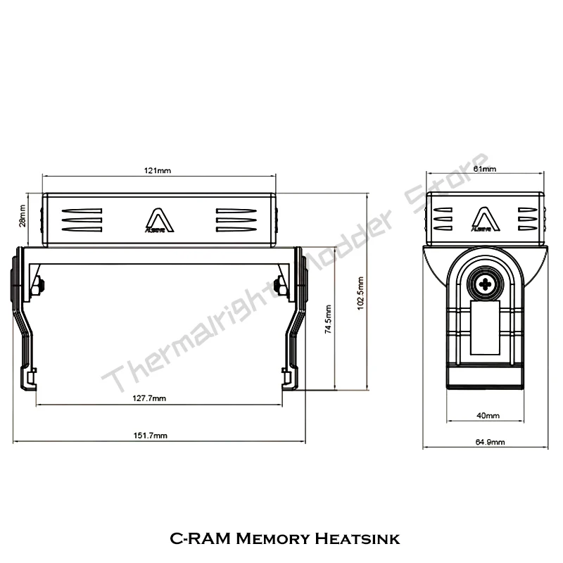 ALSEYE RAM المبرد المبرد 5 فولت 3Pin ARGB PC حالة الذاكرة التبريد 2X 60 مللي متر مروحة تبريد تجاوز ل DDR/DDR2/DDR3/DDR4/DDR5