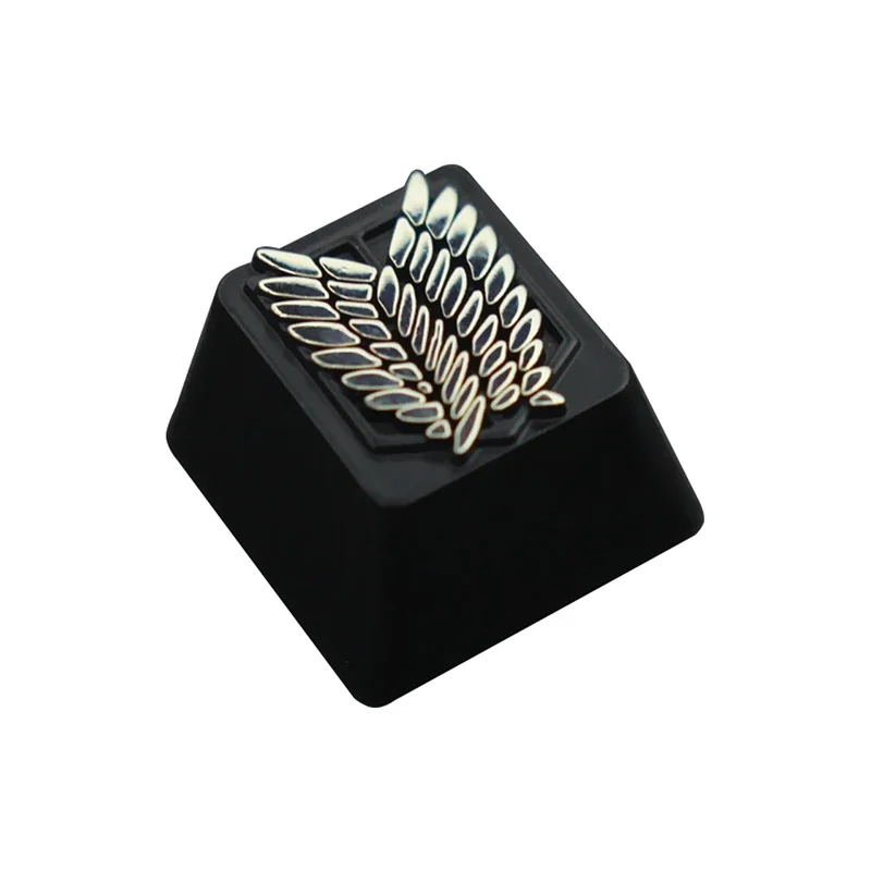 Ataque em Titan Asas da Liberdade Defend Rose Metal 3D Personalizado Anime Keycaps