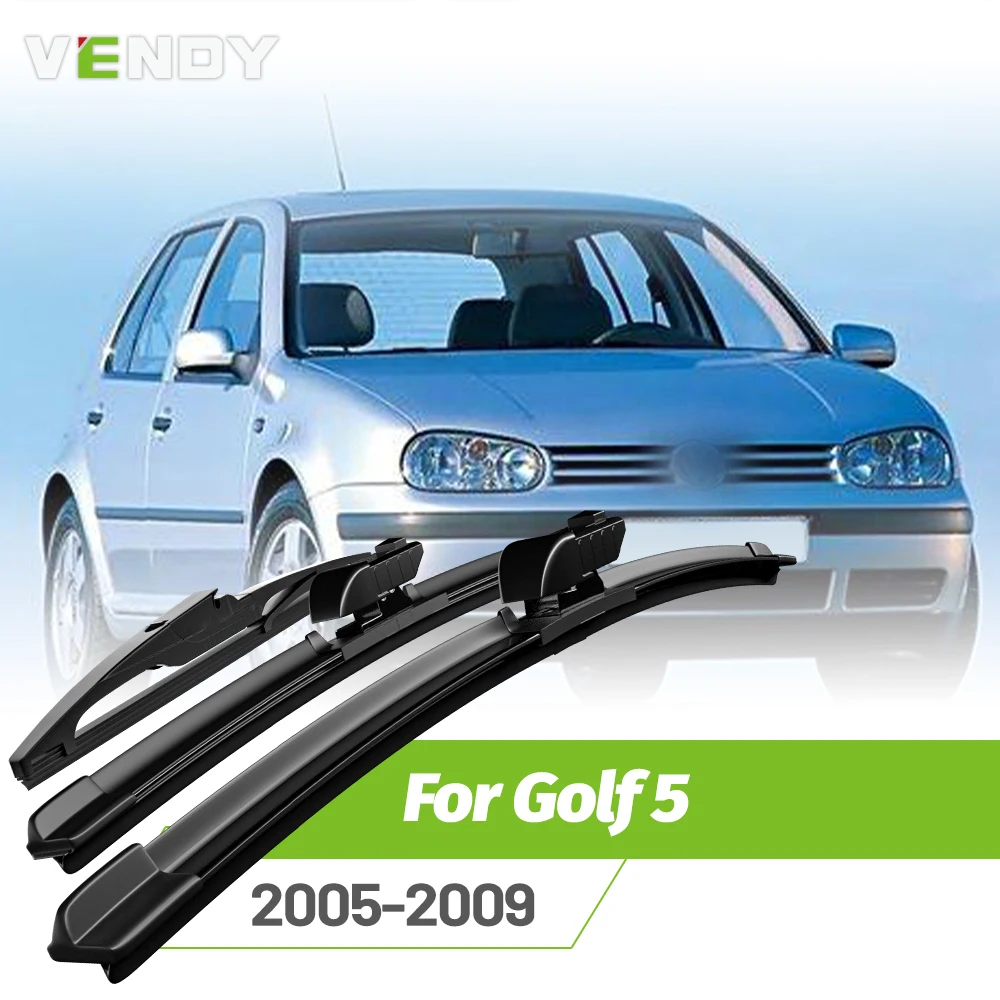 Front & Rear Wiper Blades Set For VW Golf 5 V MK5 2005-2009 Windshield Windscreen Window Rain Brushes 24