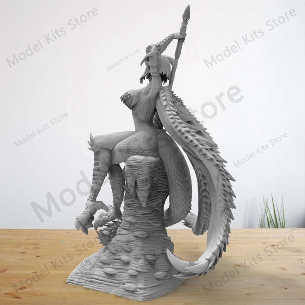 Kit de figurines en résine à l'échelle 1/24, figurine Belle Kulve Taroth Girl, Kit de figurines d'impression 3d, Micro Statue incolore, jouet non peint, bricolage