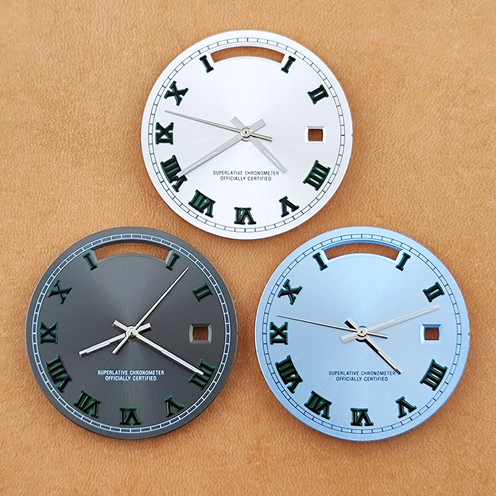 31 مللي متر ميوتا 8285 ساعة الطلب شعار مخصص أسود أخضر الاتصال الهاتفي الروماني الأخضر مضيئة الهاتفي صالح ميوتا 8285 حركة