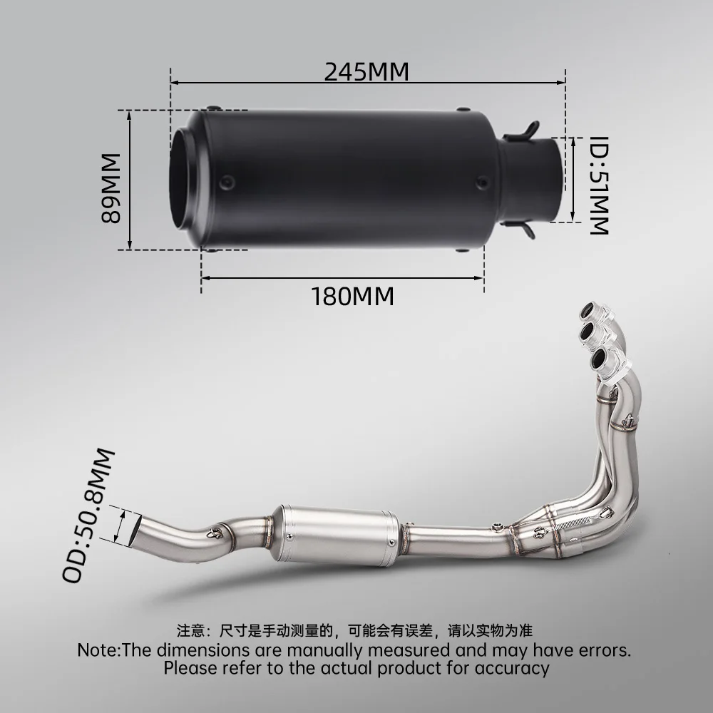 Suitable for Trident 660 Daytona660 (2024-2026) Tiger Sport 660 Motorcycle Exhaust Stainless Steel 2 Oxygen Sensor System Kit