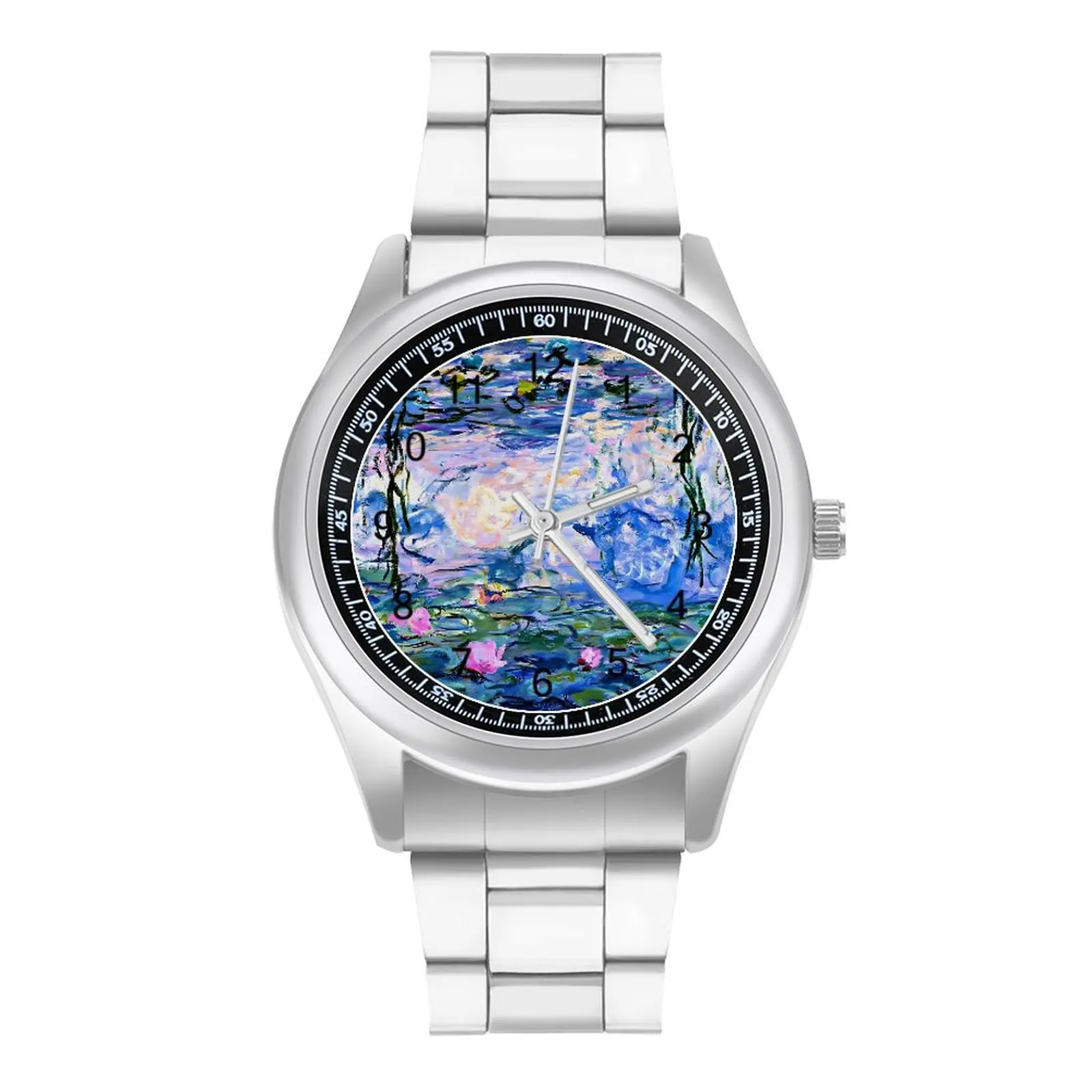 Van Gogh Quartz Watch Water Lilies Print Steel Photo Wrist Watches Girl Gym Funny Cheap Wristwatch