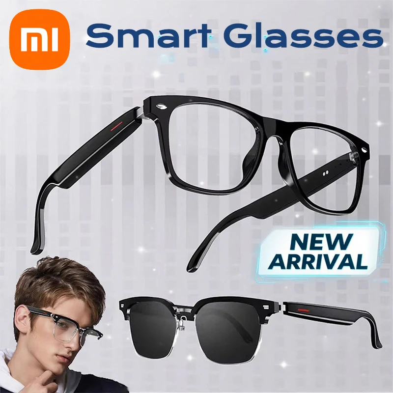 

Гарнитура Xiaomi 2 в 1, умные очки, Bluetooth, аудиовызов, AI, голосовое шумоподавление, музыка, водонепроницаемый динамик, звонки, очки, новинка