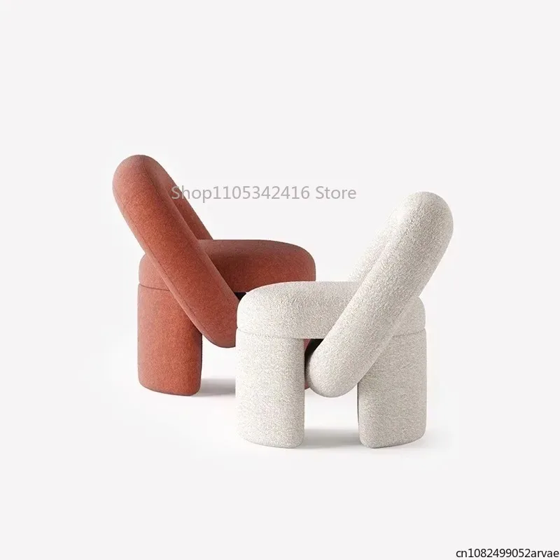 

Italian Retro Sofa Chair, Creative Design Leisure Chair - B&B Restaurant Lobby Negotiation Reception Dining Chair