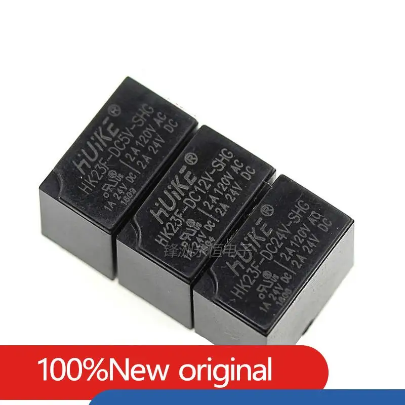 5PCS/LOT HUIKE Relay HK23F HK23F-DC5V-SHG HK23F-DC12V-SHG HK23F-DC24V-SHG Volt Power Relay 5V 12V 24V 2A 2 6-Pin 0.2W