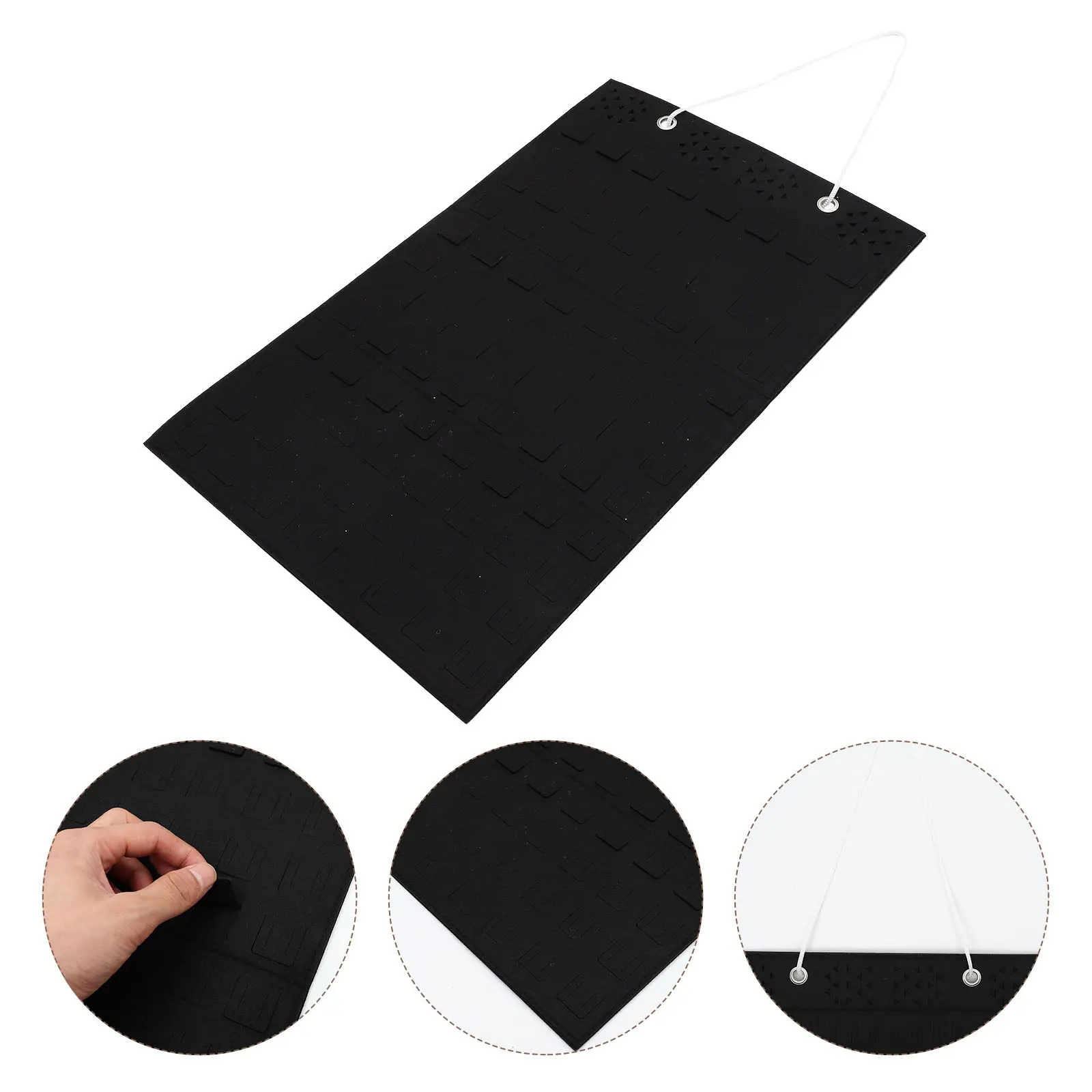 

Hanging Jewelry Organizer Display Bag Felt Storage Holder for Rings Earrings Bracelets Necklaces Sunglasses Home Wall Decor