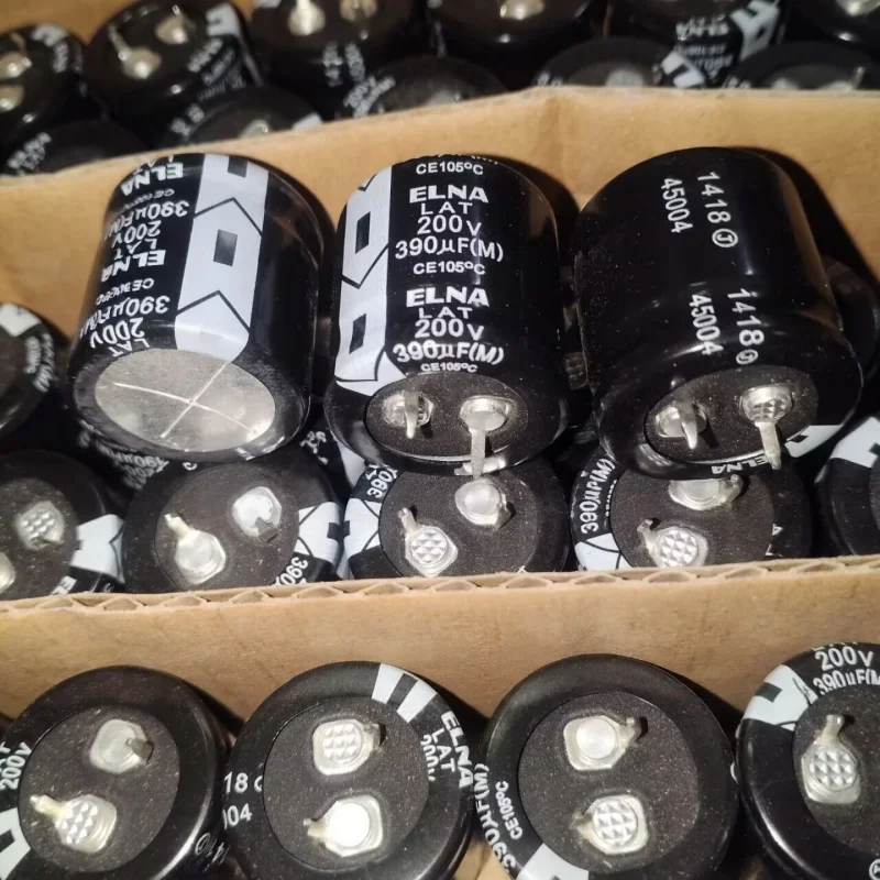 `2PCS LAT Series 200V 390UF Aluminum Electrolytic Capacitor 25x25mm 105℃ Radial Electrolytic Capacitor`