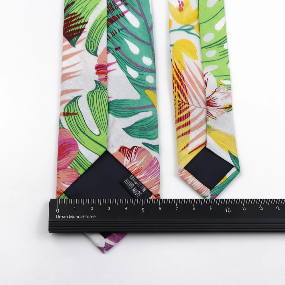 Classical Men's Floral 6cm Tie Skinny Cotton Linen Blue Green Flowers Paisley Pattern Necktie Wedding Party Accessories Gifts