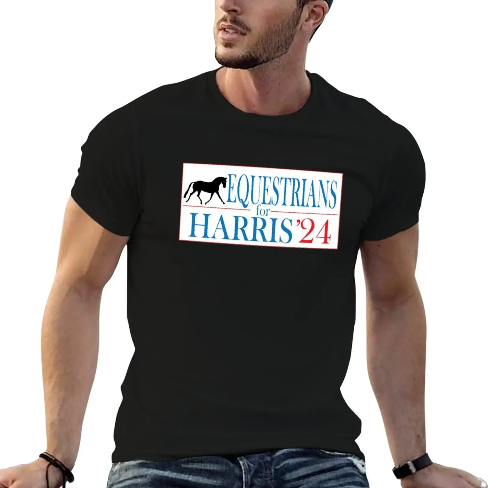 

Equestrians for Kamala Harris T-Shirt oversized t shirt aesthetic clothes tops cute clothes mens vintage t shirts