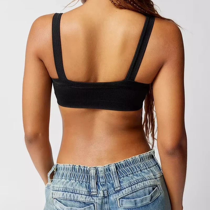 Women Sleeveless Crop Top Tank Tops Summer Sexy Casual Solid Color Streetwear Short Women's T-shirt Camisole Crop топ женский