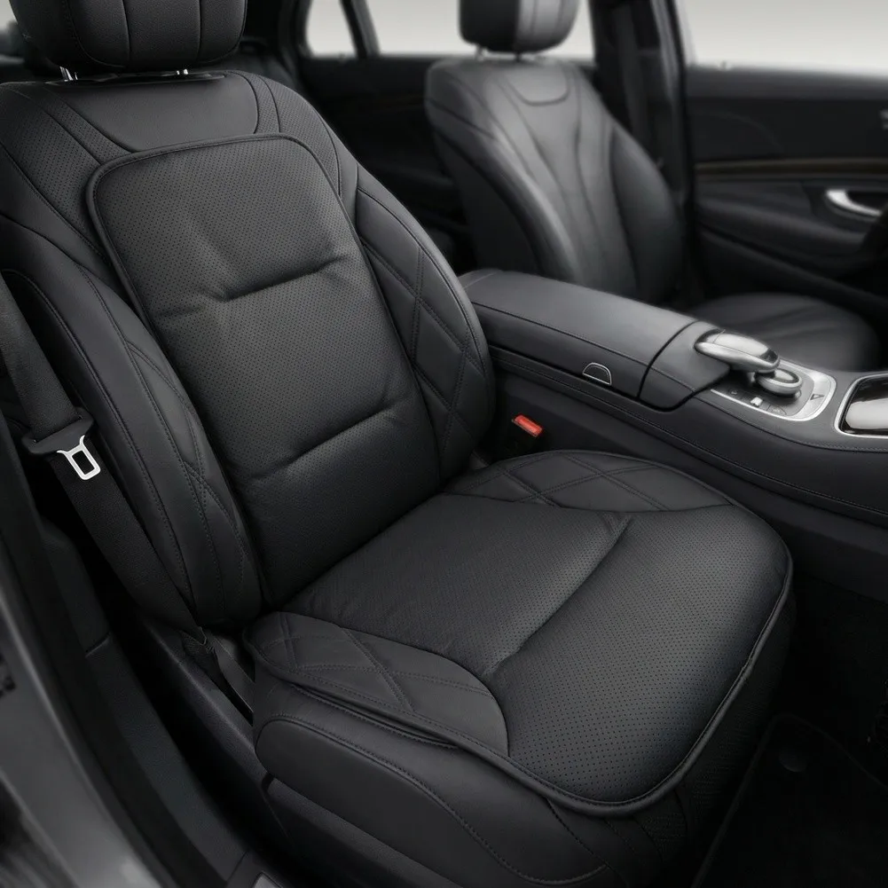 Long Drive Comfort Leather Seat Cover Stylish Seat Cover Cozy Car Interior Accessory Leather Seat Cover Optimal Back Support