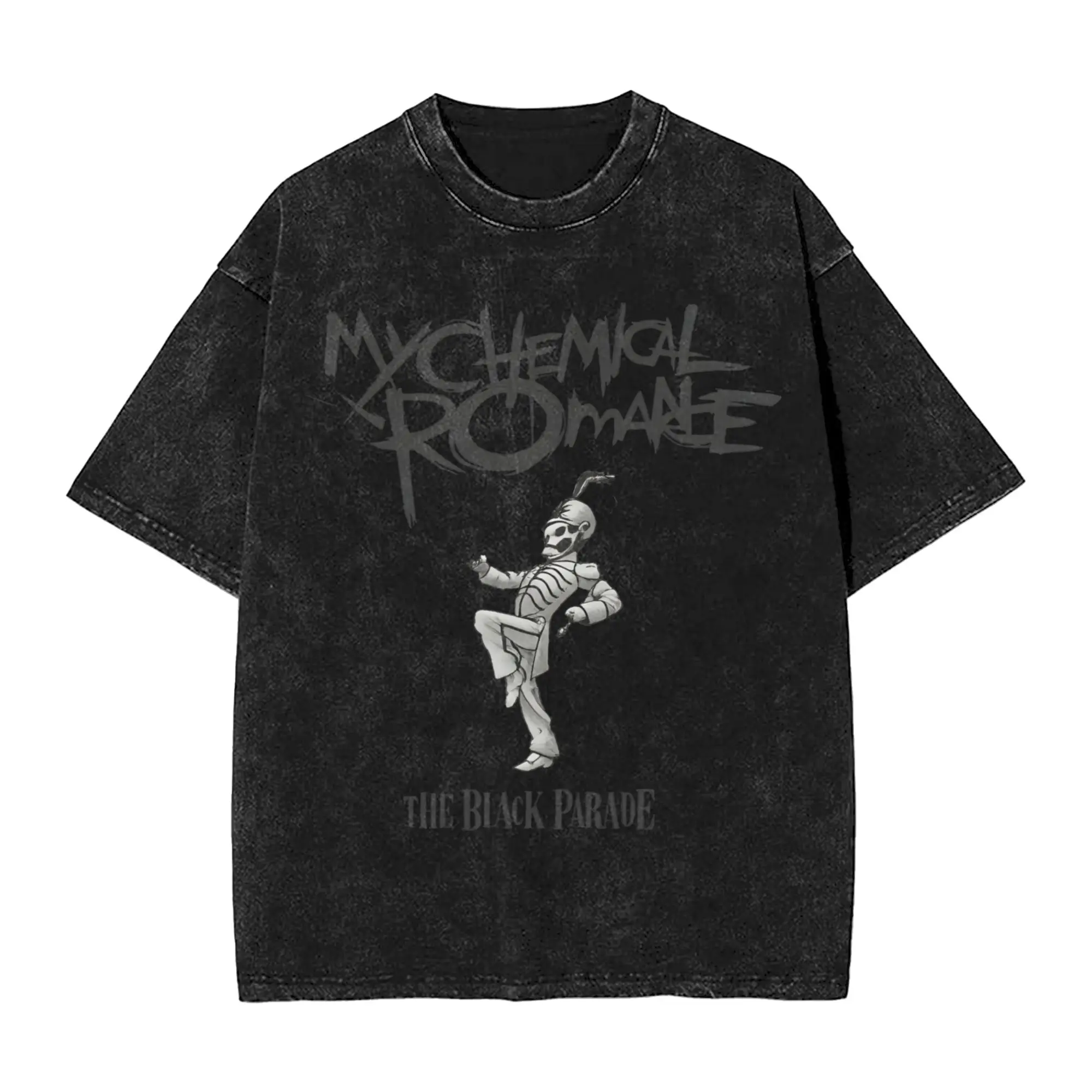 Harajuku Washed Shirts The Black Parade 2026 Music My Chemical Romance mcr Outfit Vintage T Shirt Harajuku  Streetwear Cotton