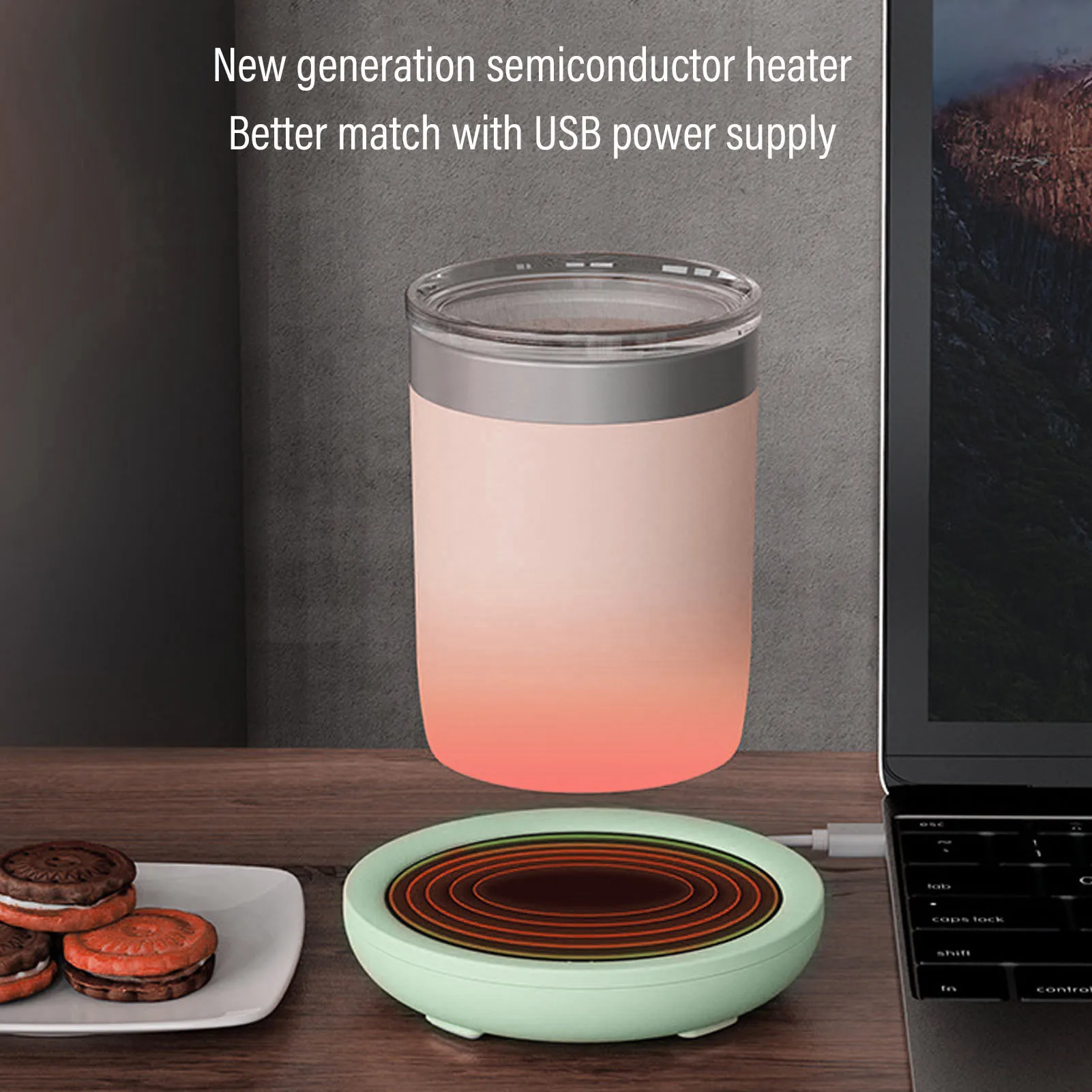 Aquecedor de caneca de café USB Interruptor de gravidade elétrico Placa de aquecimento de leite de 55 graus Celsius para escritório