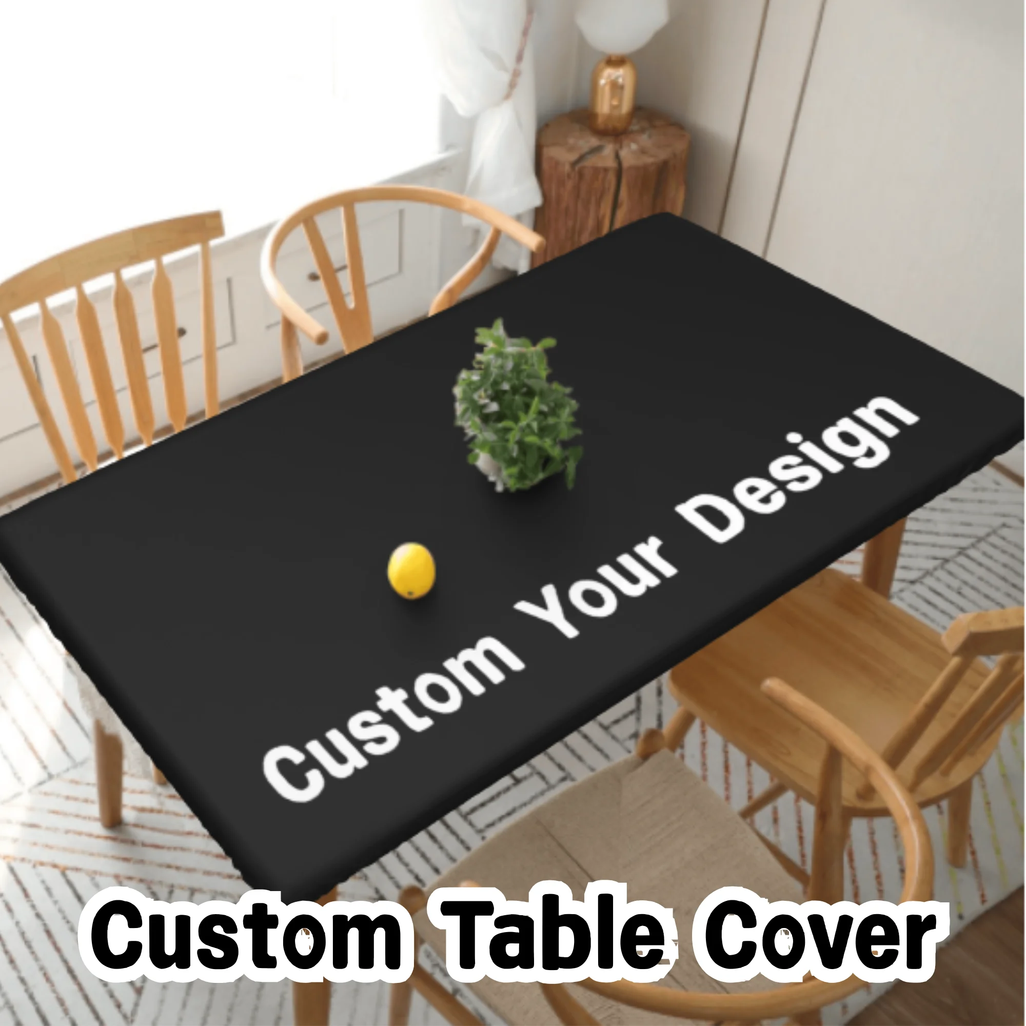 

Custom Table Cover 4FT 5FT Banquet Full Print Personalized Table Cloth for Wedding Exhibition Stretch Hotel Party Counter Decor