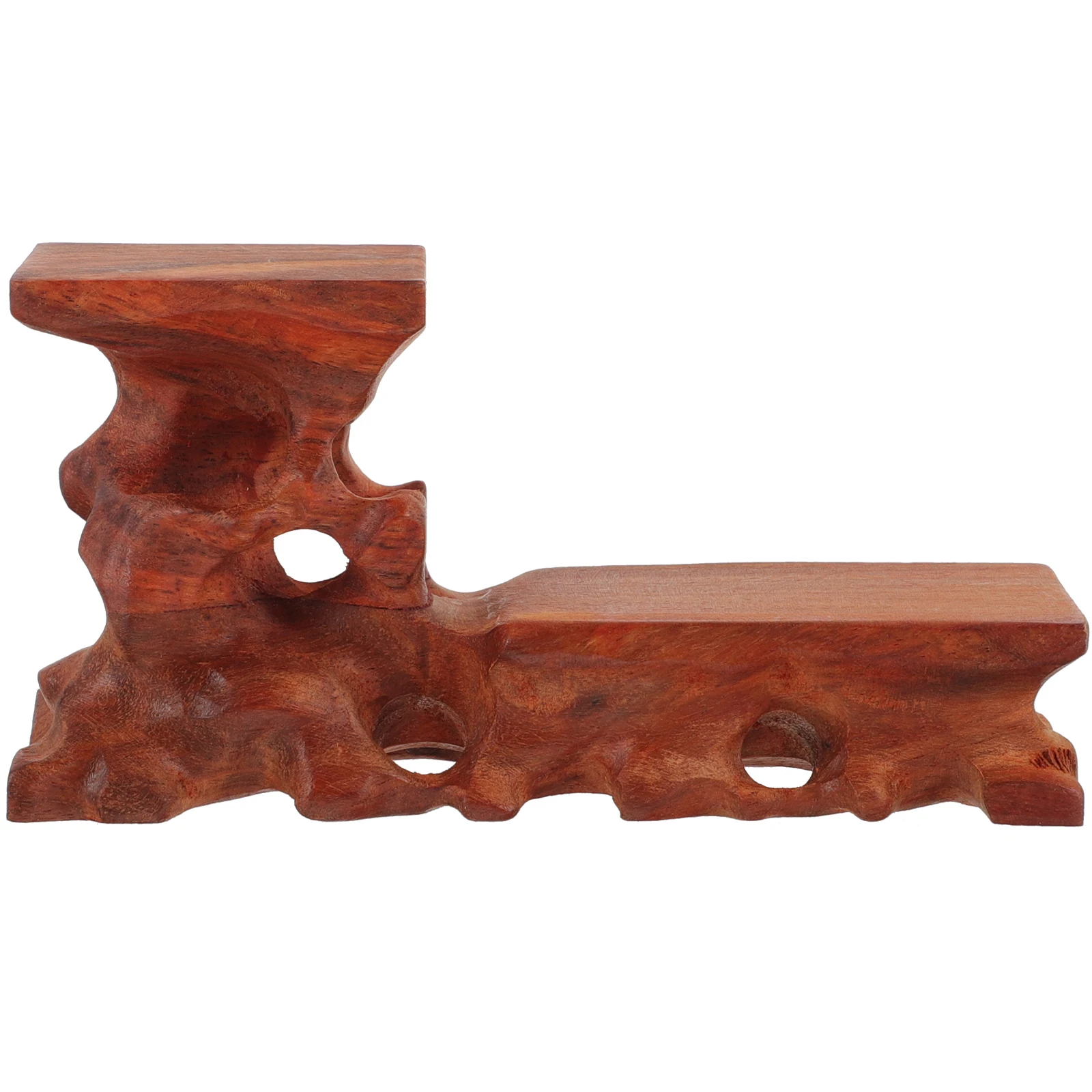 

Wooden Display Stand for Teapot Buddha Statue Vase Pots Plants Craft Figurine Stand Stable Single Piece Design Wood Base