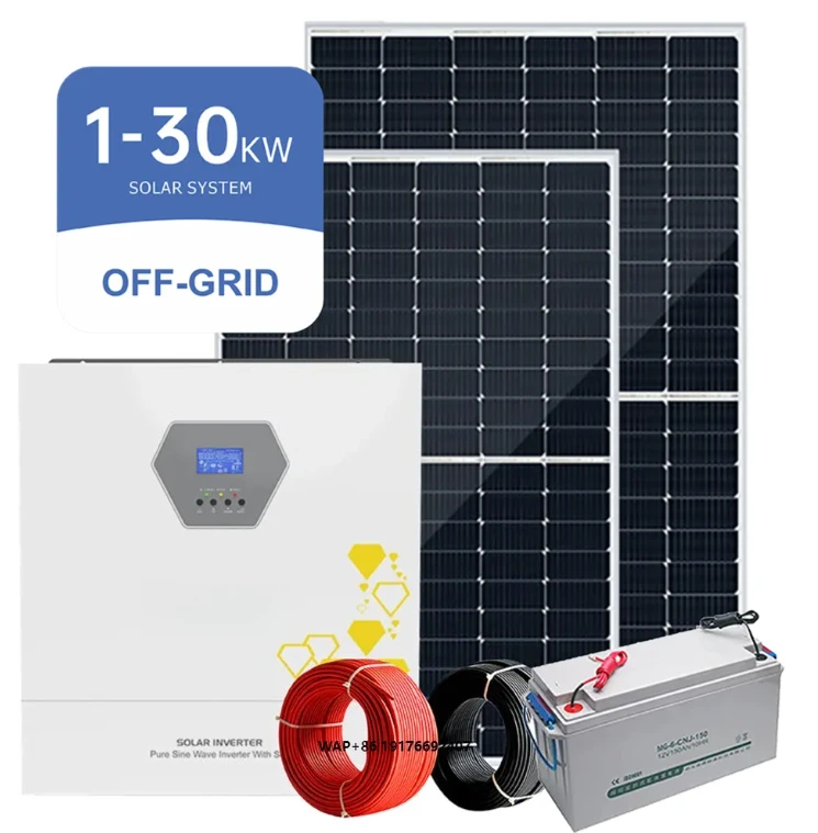 All in One Off Grid Solar Power System Kit with PV Panels Inverter Batteries Hardware for Efficient Home Energy Supply Solutions