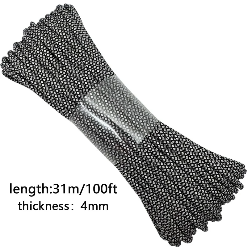 Neue Farben 100FT 31M Hochwertiges Paracord 550 Typ III 7-Strang Mehrfarbiges Seil für Wandern Camping DIY Handgemachtes Seil Großhandel – Detail 6
