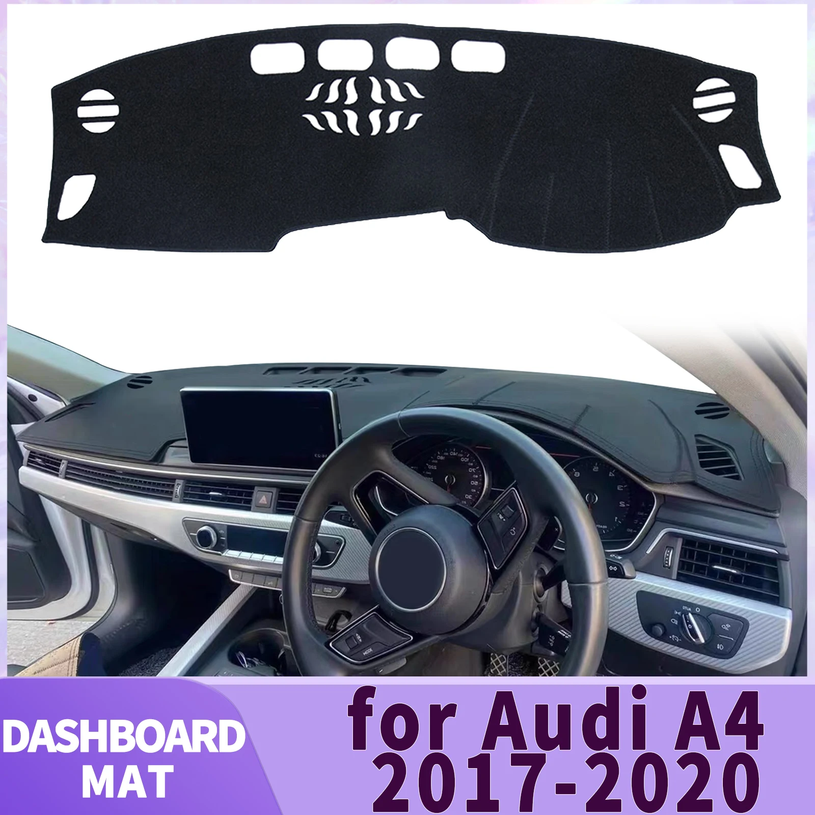 

fit for Audi A4 2020-2017 B9 Avant S4 RS4 Dashmat Accessories Dashboard Cover Pad DashMat Sunshade Protective Carpet Car Leather