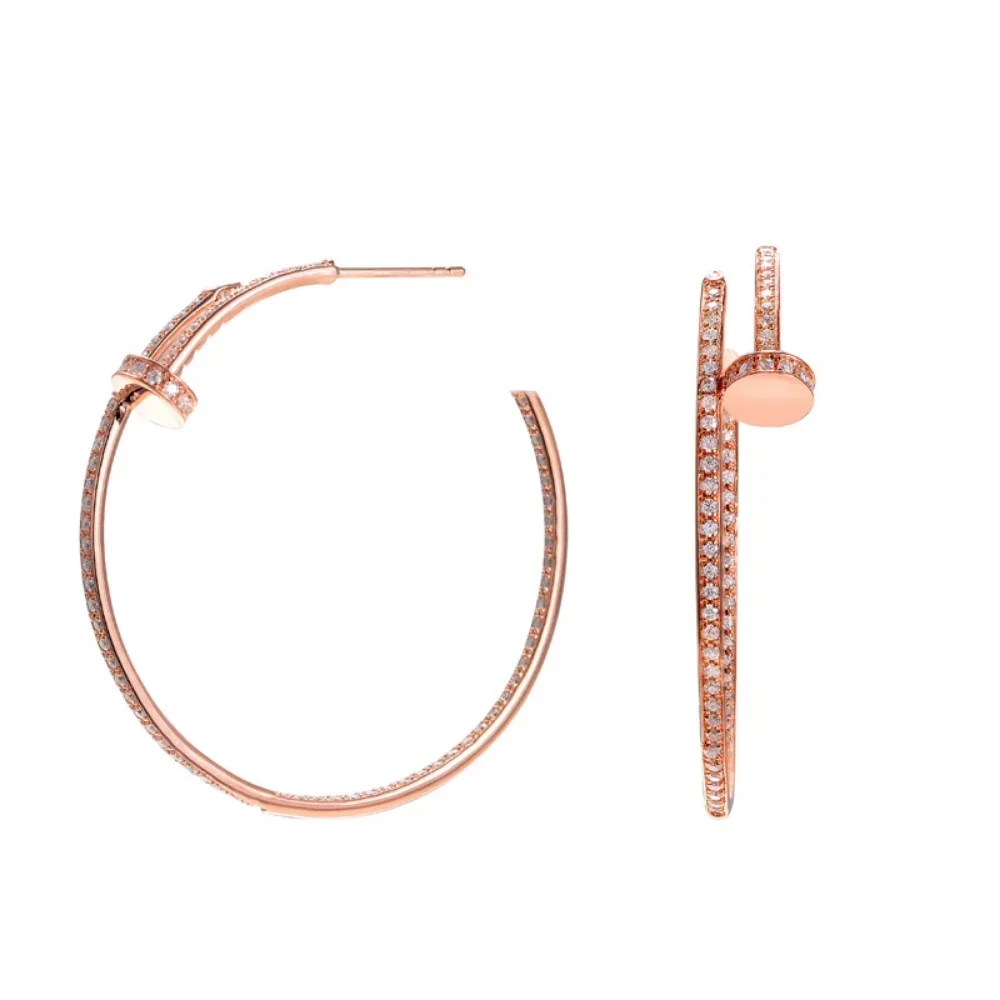 أقراط مويسانيتي حقيقية 925 فضة أقراط كبيرة للنساء D اللون VVS1 مختبر الماس الزفاف مسمار غرامة مجوهرات