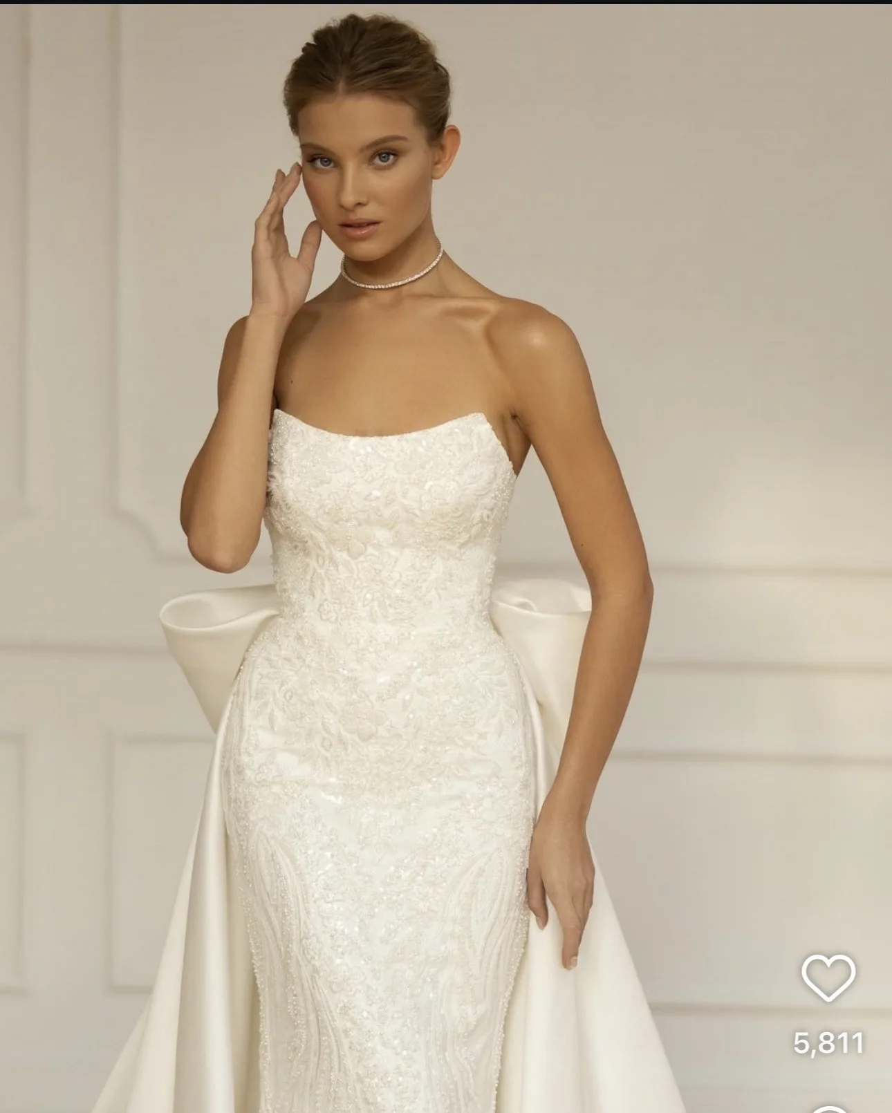 

CustomizedBoat Neck Mermaid Wedding Dresses with Dechable Train Sequined Beading Luxury Vintage Bridal Gowns Vestido De Novia