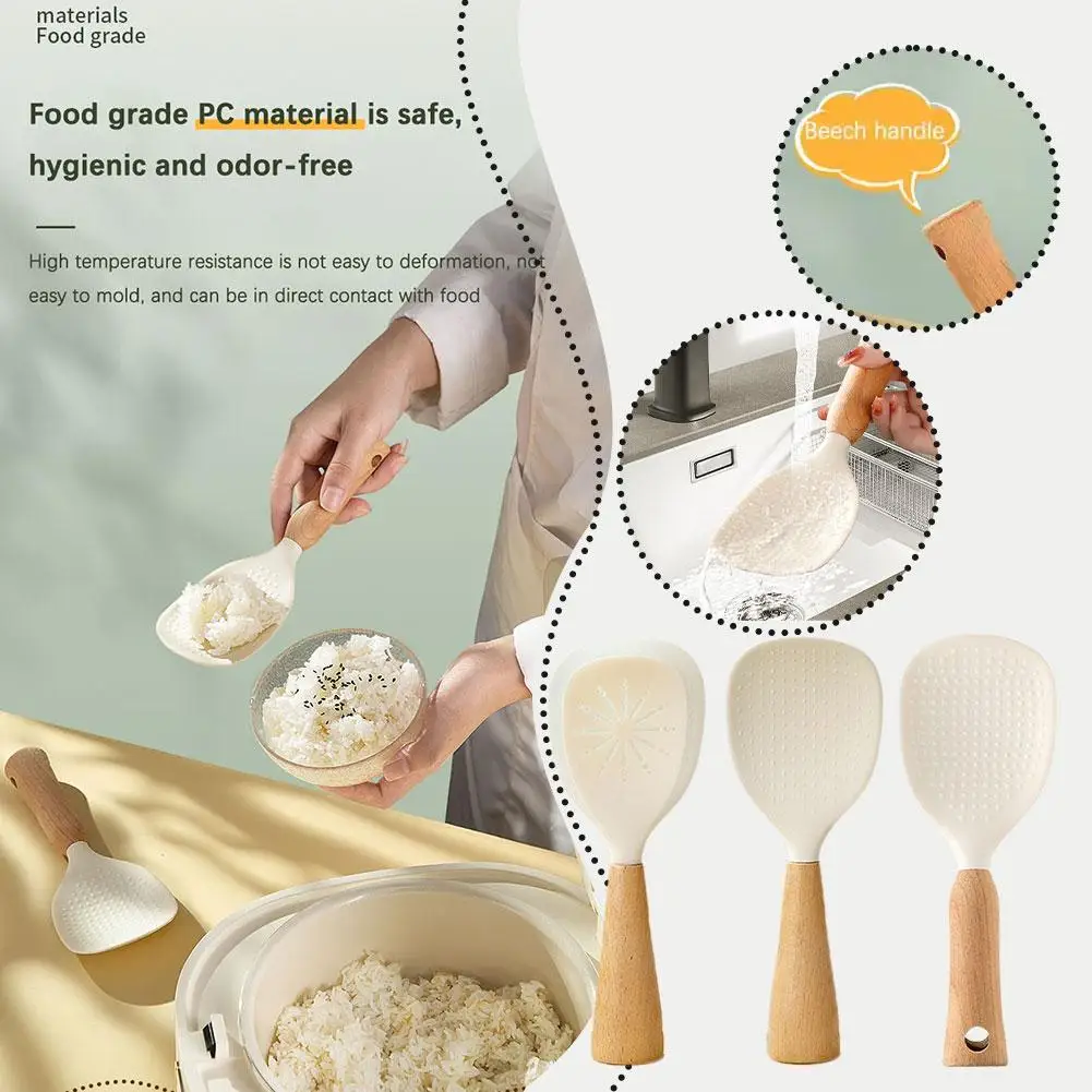 Silicone Rice Spoon Non-stick Rice Cooker Food Grade Spoon Spoon Rice Rice Spatula Resistant High Temperature Rice Spo Hous H0k9